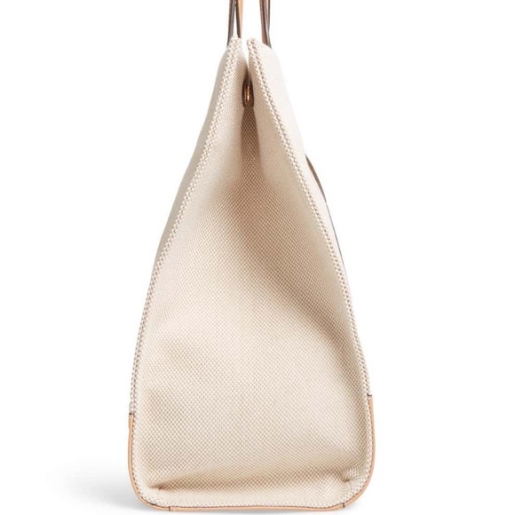 New Tory Burch Large Ella tan canvas bag ♥️ - Picture 9 of 13